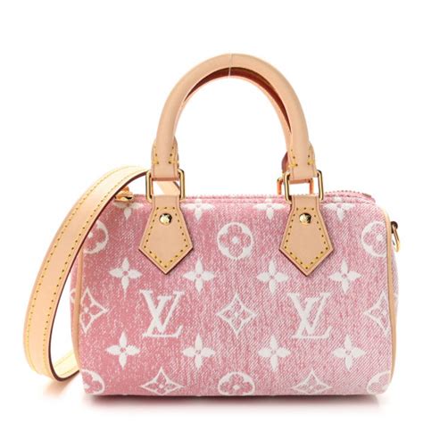 louis vuitton nano speedy pink denim